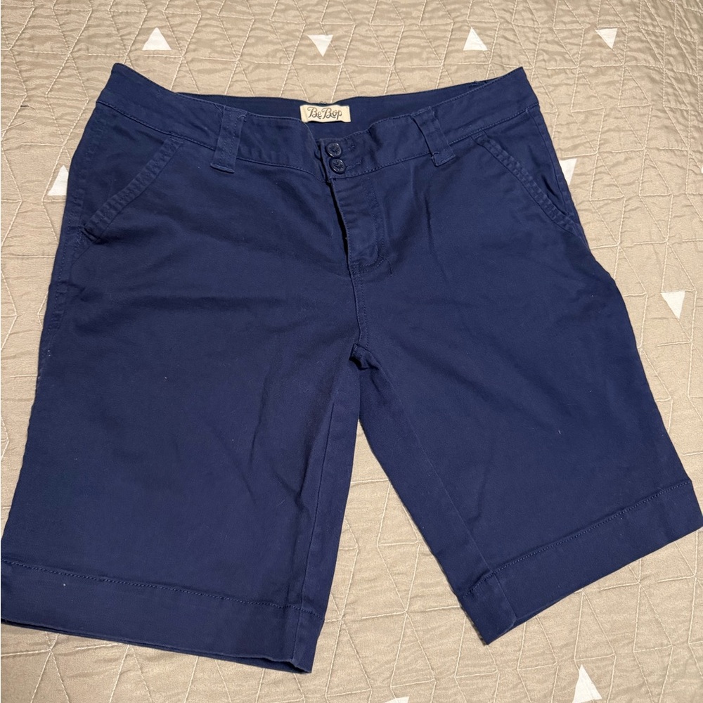 BeBop Navy Blue Women's Bermuda Shorts